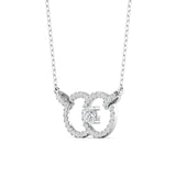 Ivana Jewels Charms & Pendant Two Circle Diamond Gold Pendant