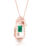 Ivana Jewels Charms & Pendant Vivid Emerald and Diamond Pendant