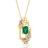 Ivana Jewels Charms & Pendant Vivid Emerald and Diamond Pendant
