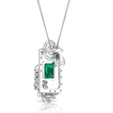 Ivana Jewels Charms & Pendant Vivid Emerald and Diamond Pendant