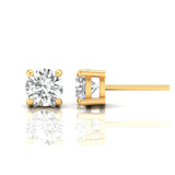 Ivana Jewels Earrings 0.50 Carat Each Solitaire Each 4-Prongs Setting Stud Earring