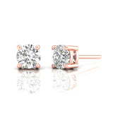 Ivana Jewels Earrings 0.50 Carat Each Solitaire Each 4-Prongs Setting Stud Earring