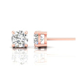 Ivana Jewels Earrings 0.50 Carat Each Solitaire Each 4-Prongs Setting Stud Earring