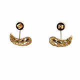 Ivana Jewels Earrings 0.96 Carat Round Diamonds C-Shape Style Drop Earring