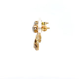 Ivana Jewels Earrings 0.96 Carat Round Diamonds C-Shape Style Drop Earring