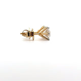 Ivana Jewels Earrings 1.02 Carat Each Round Cut Solitaire Diamond 6-Prong Setting Earring