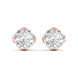 Ivana Jewels Earrings 1.03 Carats Each Round Diamonds 4-Prongs Settings Studs Earring