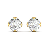 Ivana Jewels Earrings 1.03 Carats Each Round Diamonds 4-Prongs Settings Studs Earring