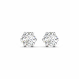 Ivana Jewels Earrings 1.06 Carats Each Round Diamonds 6-prongs Setting Studs Earrings