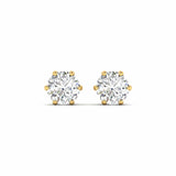 Ivana Jewels Earrings 1.06 Carats Each Round Diamonds 6-prongs Setting Studs Earrings