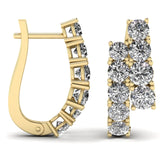 Ivana Jewels Earrings 1.6 Carat Round Diamonds Hoop Huggies Earrings