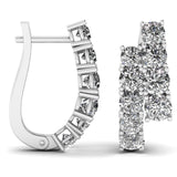 Ivana Jewels Earrings 1.6 Carat Round Diamonds Hoop Huggies Earrings