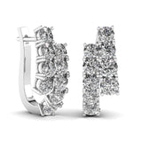 Ivana Jewels Earrings 1.6 Carat Round Diamonds Hoop Huggies Earrings