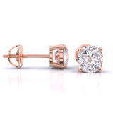 Ivana Jewels Earrings 1 Carat Each Solitaire Diamond Earrings