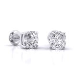 Ivana Jewels Earrings 1 Carat Each Solitaire Diamond Earrings