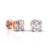 Ivana Jewels Earrings 1 Carat Each Solitaire Diamond Earrings