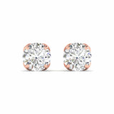 Ivana Jewels Earrings 1 Carats Each Round Diamonds 4-prongs Setting Studs Earrings
