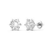 Ivana Jewels Earrings 2.13 Carats Each Round Diamonds 6-prongs Setting Studs Earrings