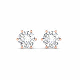 Ivana Jewels Earrings 2.13 Carats Each Round Diamonds 6-prongs Setting Studs Earrings