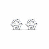 Ivana Jewels Earrings 2.13 Carats Each Round Diamonds 6-prongs Setting Studs Earrings