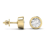 Ivana Jewels Earrings 3 Carat Each Round Diamond Bezel Setting Studs Earring