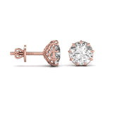 Ivana Jewels Earrings 3 Carat Solitaire Round Diamond 9 Prongs Setting Studs Earring