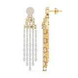 Ivana Jewels Earrings 5 Carat Diamond Gold Dangler Earrings