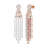 Ivana Jewels Earrings 5 Carat Diamond Gold Dangler Earrings