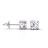 Ivana Jewels Earrings 80 Pointers Round Cut Diamonds Statement Studs