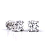 Ivana Jewels Earrings 80 Pointers Round Cut Diamonds Statement Studs