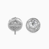Ivana Jewels Earrings 80 Pointers Round Diamond Centre Solitaire Halo Studs Earring