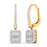 Ivana Jewels Earrings Baguette and Round Diamond Earrings