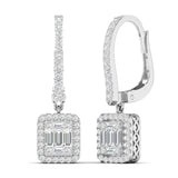 Ivana Jewels Earrings Baguette and Round Diamond Earrings