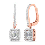 Ivana Jewels Earrings Baguette and Round Diamond Earrings