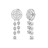 Ivana Jewels Earrings Circle Diamond Drop Earrings