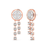 Ivana Jewels Earrings Circle Diamond Drop Earrings
