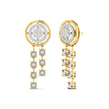 Ivana Jewels Earrings Circle Diamond Drop Earrings