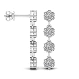 Ivana Jewels Earrings Circular Crystal Cluster Drop Earring
