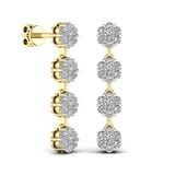 Ivana Jewels Earrings Circular Crystal Cluster Drop Earring