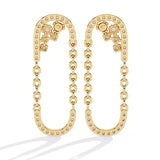 Ivana Jewels Earrings Classic Diamond U-Hoop Earrings