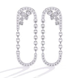Ivana Jewels Earrings Classic Diamond U-Hoop Earrings