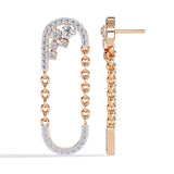 Ivana Jewels Earrings Classic Diamond U-Hoop Earrings