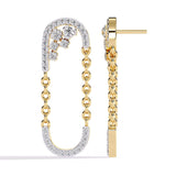 Ivana Jewels Earrings Classic Diamond U-Hoop Earrings