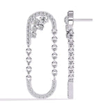 Ivana Jewels Earrings Classic Diamond U-Hoop Earrings