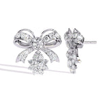 Ivana Jewels Earrings Dainty Bow and Crystal Earrings