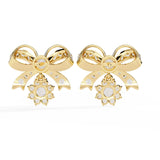 Ivana Jewels Earrings Dainty Bow and Crystal Earrings