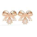 Ivana Jewels Earrings Dainty Bow and Crystal Earrings