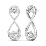 Ivana Jewels Earrings Dazzling Pear & Round Diamond Drop Earrings
