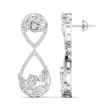 Ivana Jewels Earrings Dazzling Pear & Round Diamond Drop Earrings