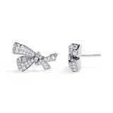 Ivana Jewels Earrings Delicate Diamond Bow Earrings